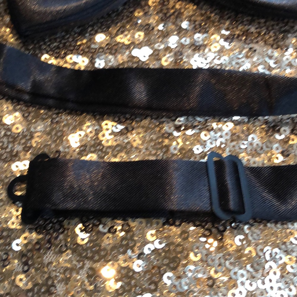 NWOT black formal  satin bowtie, pre-tied - Picture 8 of 14